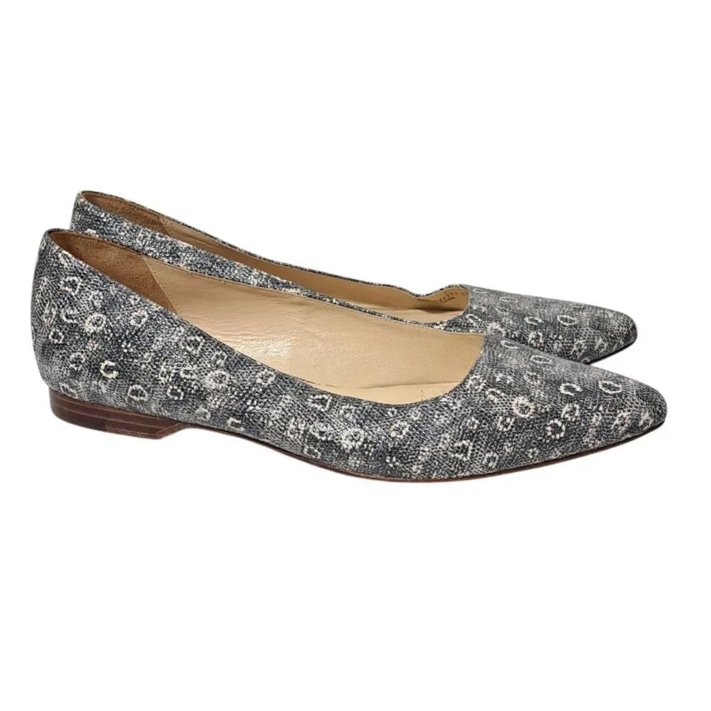 Cole Haan Women's Magnolia Skimmer Embossed Leather Ballet Flat Sz 8 B